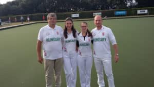 Team Hungary playing in Bowls Europe tournament Image